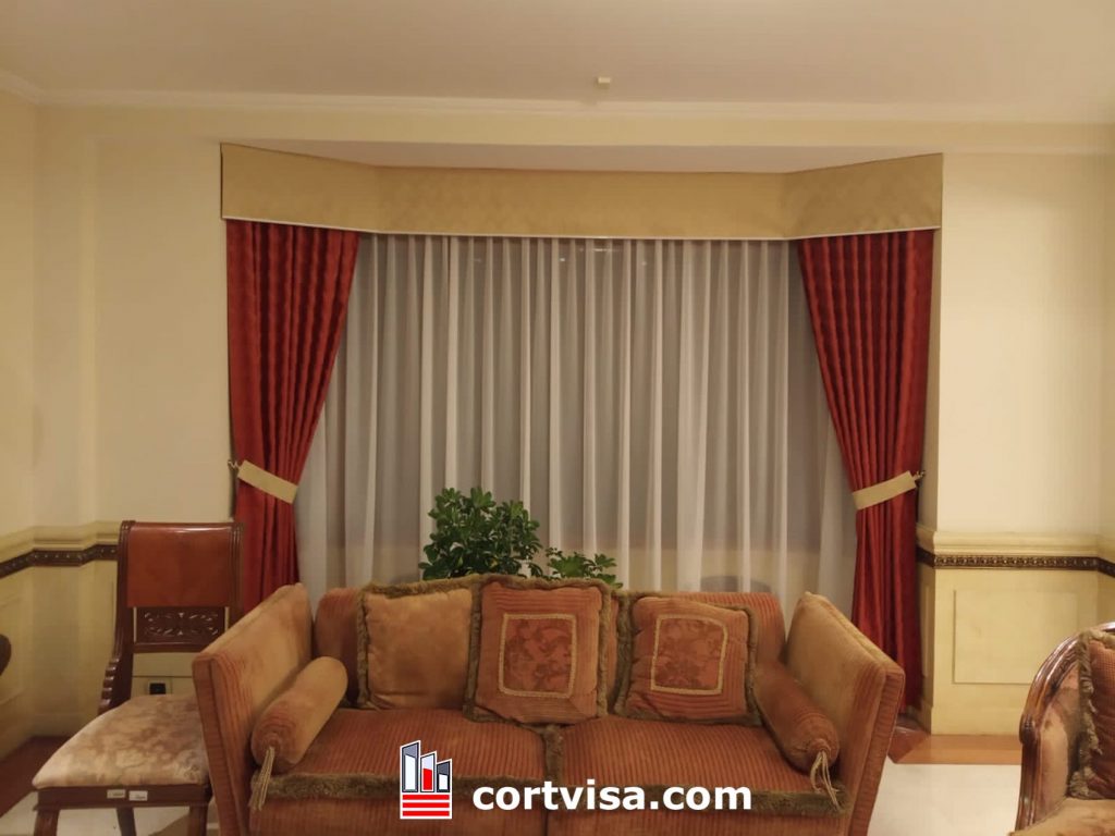 cortinas con galerías tapizadas sala